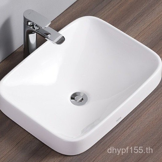 LW5715B สี่เหลี่ยมพร้อมอ่างตั้งโต๊ะ TO.TO อ่างล้างหน้าแบบเคาน์เตอร์ ชนิดกึ่งมรกต LW5716B อ่างล้างหน้