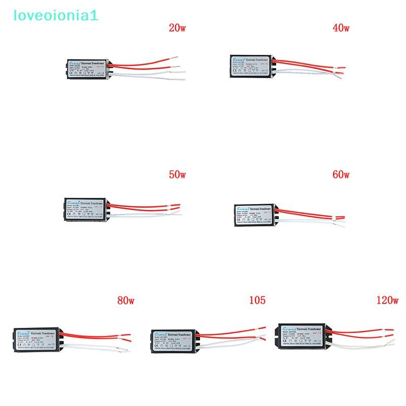 loveoionia1 AC 12V หม้อแปลงอิเล็กทรอนิกส์ไฟฮาโลเจน 20W/40W/60W/80W/105W/120W/50W IA