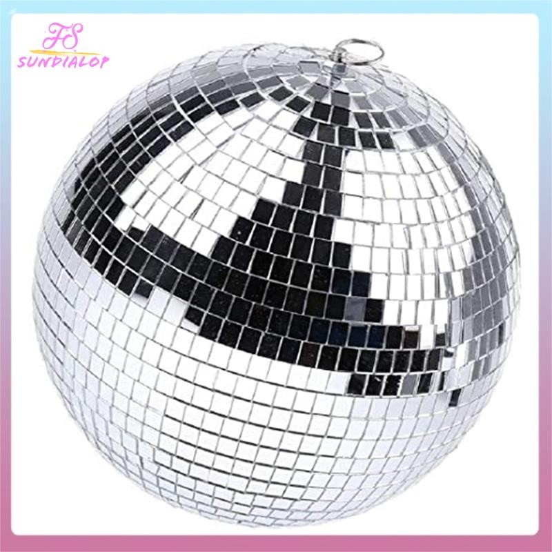 [sundialop.th] Mirror Disco Hanging Ball Mirror Disco Ball with Hanging Ring for Light Effect Party,