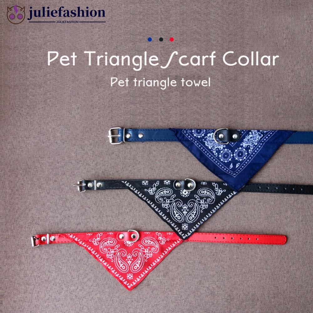 JULIEFASHION ปรับสัตว์เลี้ยงแมวผ้าพันคอนุ่มคอ Neckerchief สร้อยคอ Trigon อุปกรณ์สัตว์เลี้ยงสําหรับสุ