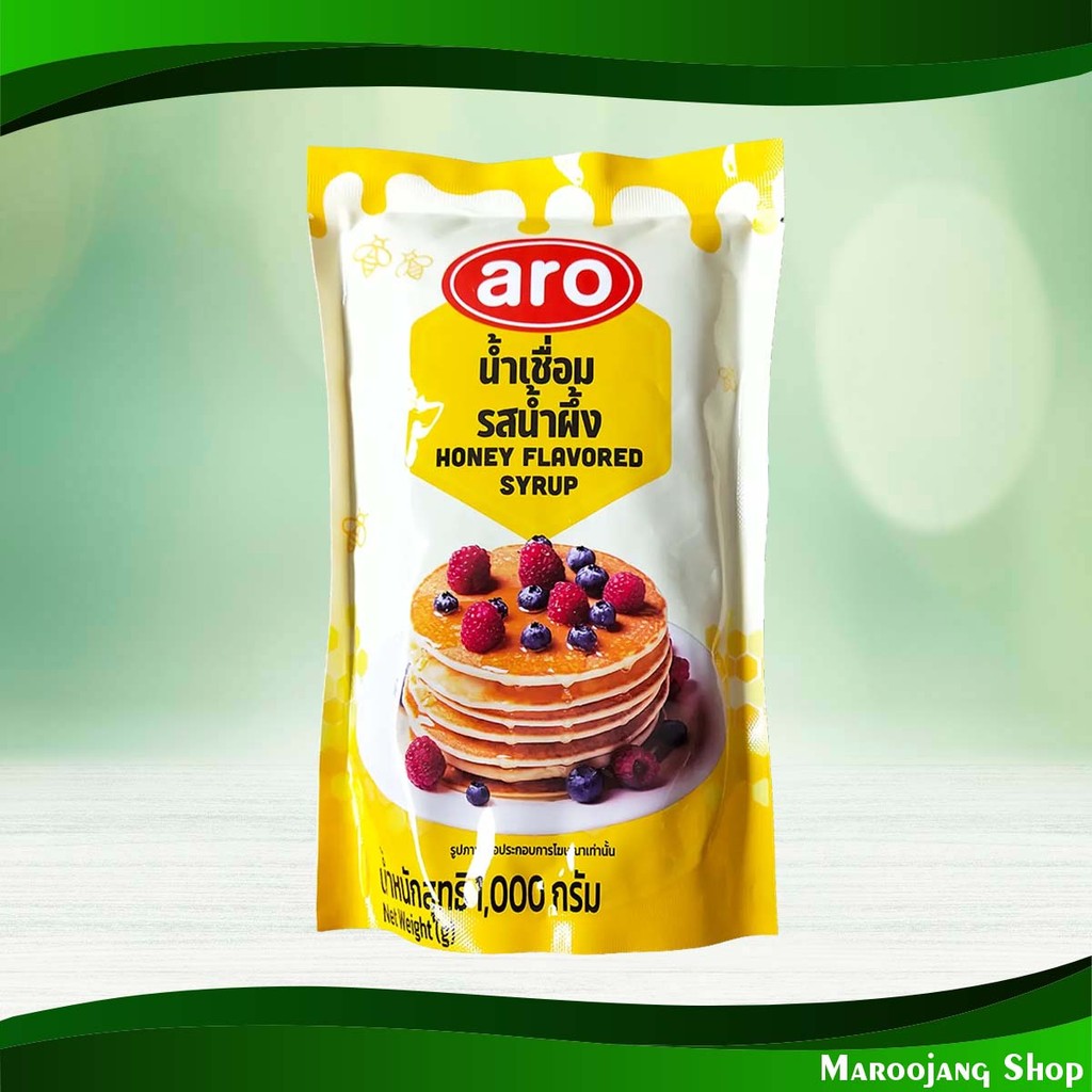 น้ำเชื่อมรสน้ำผึ้ง เอโร่ 1000 กรัม Honey Syrup Aro