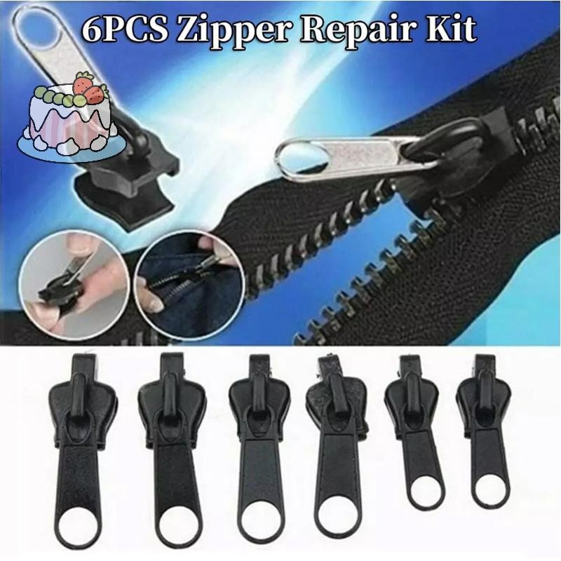 [Sep] ชุดซ่อมซิป 6 ชิ้น Universal Instant Zipper Repair Replacement Zipper [COD]