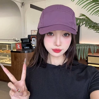 Hotcap ชิปปิ้ง💕หมวกกันแดดปีกสั้น น้ำหนักเบา ระบายอากาศได้ดี แห้งเร็ว เหมาะสำหรับเล่นกีฬาฤดูร้อน เรียบง่ายและทันสมัย
