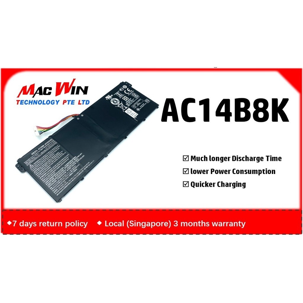 AC14B8K แบตเตอรี่สําหรับ Acer Chromebook CB3111 CB5571 CB3531 CB5311 C810 C910 Aspire V3371 V3111 ES