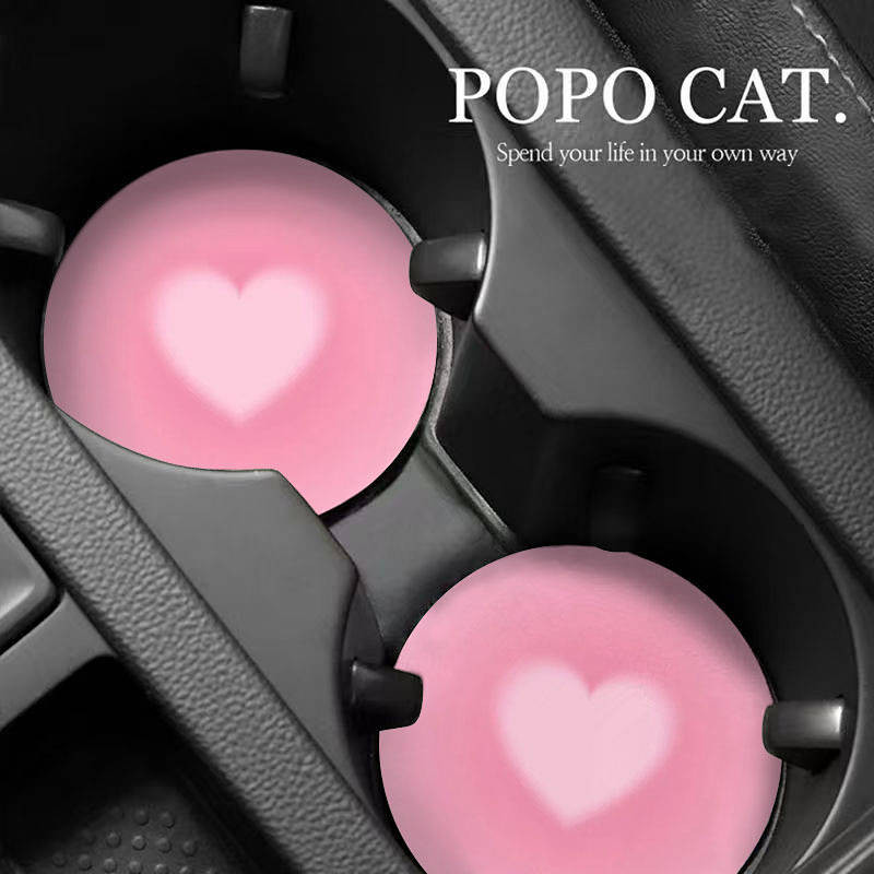 Love Personality Car Water Cup Mat Door Slot Storage Pad Sub-Car Cartoon Car Anti-Slip Storage Pad f