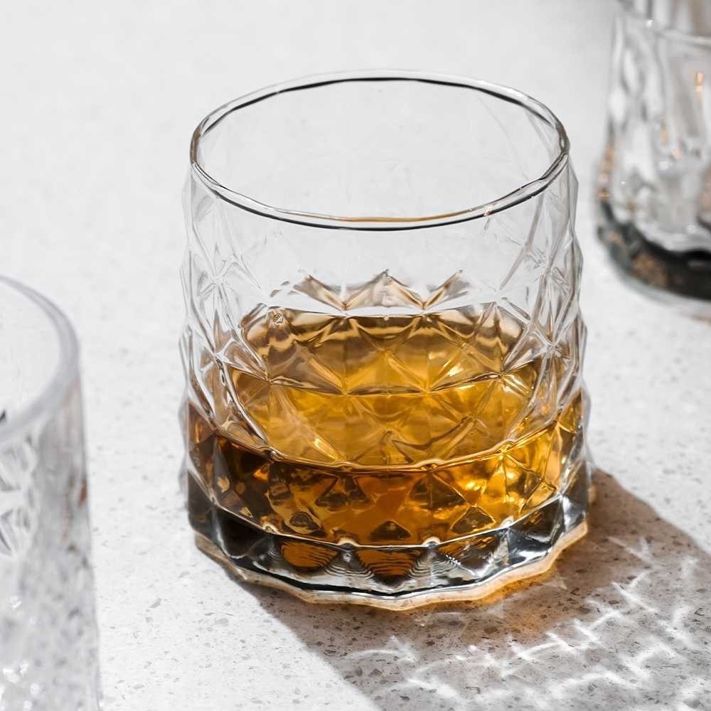 MRNSTRE Crystal Diamond Rock Glass แก้วค็อกเทล Whisky 300ml - YJ-30