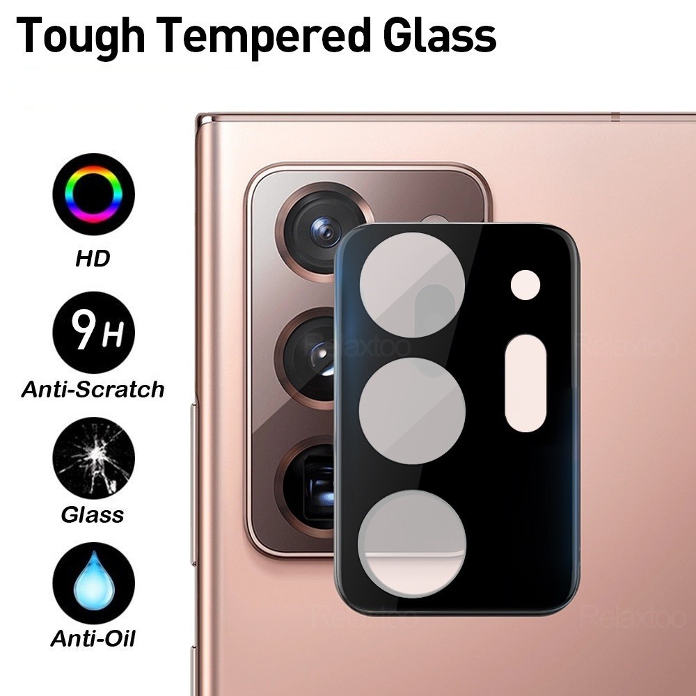 Tempered GLass Clear Anti-Scratch 3Dสีดําสีดํากล้องด้านหลังGLass ESDสําหรับSamsung S20 S21 S22 S23 S