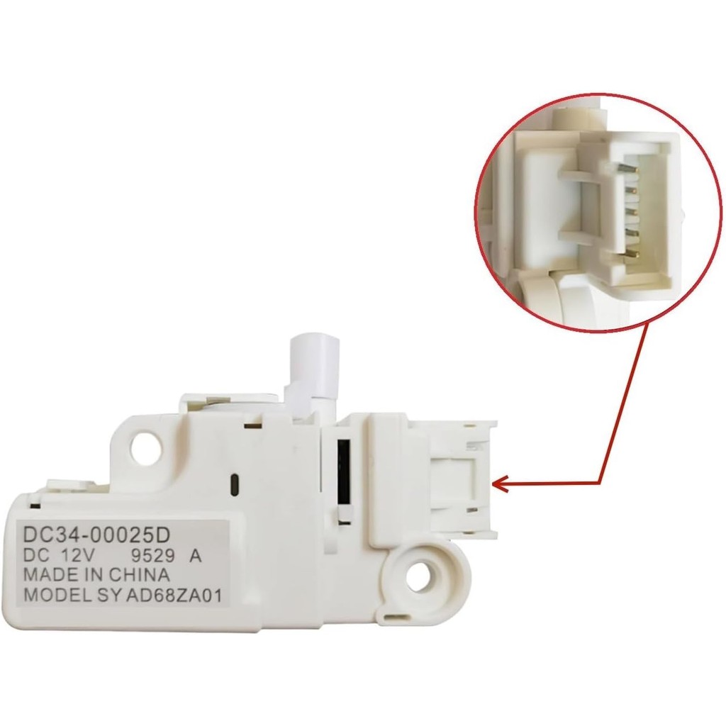 DC34-00025D ชุดล็อคประตูเครื่องซักผ้า SYAD68ZA01 DC12V fit สําหรับ Samsung WF42H5200AP/A2, WF45K6200