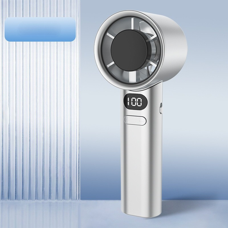 พัดลมพกพา Turbo Fan 100-Speed, USB พัดลมมือถือ Pocket Mini Fan Type-C ชาร์จเร็ว รูปที่ 6