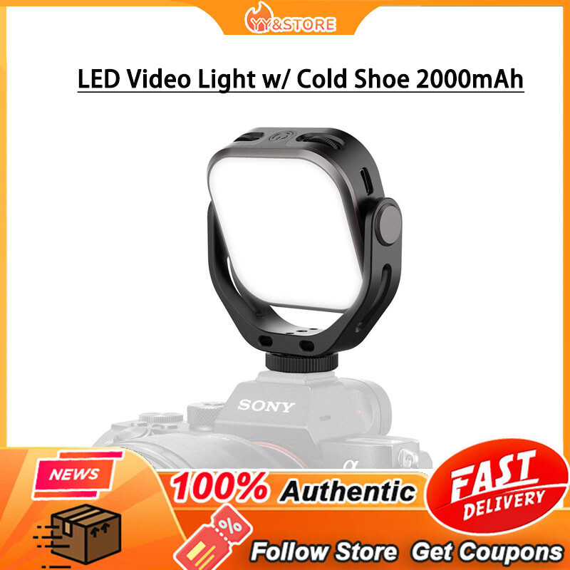 Vijim โดย Ulanzi VL66 ไฟวิดีโอ LED หมุนได้ 360 พร้อมรองเท้าเย็น 2000mAh แบตเตอรี่ในตัว 3200K6500K