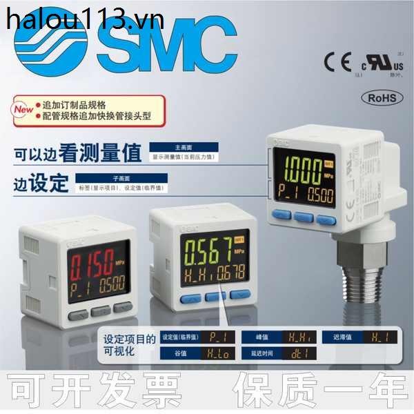 SMC สูญญากาศบวกเครื่องวัดความดันลบ ISE30A-01-NL จอแสดงผลดิจิตอลสวิตช์ความดัน ZSE30AF-01-N/P/C/DL