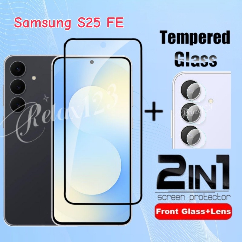 SAMSUNG สําหรับSamsung S25 FE 5G 2IN1 Full Screen ProtectorกระจกนิรภัยสําหรับSamsung Galaxy S25 FE S