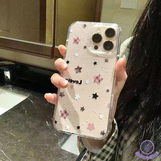 แฟชั่นเต็มหน้าจอน่ารักมีสีสันดาวน้อยใสนุ่ม เคส iPhone 17 11 Air 16 15 13 14 12 Pro Max 16 7 6 8 14 15 Plus XR X XS Max