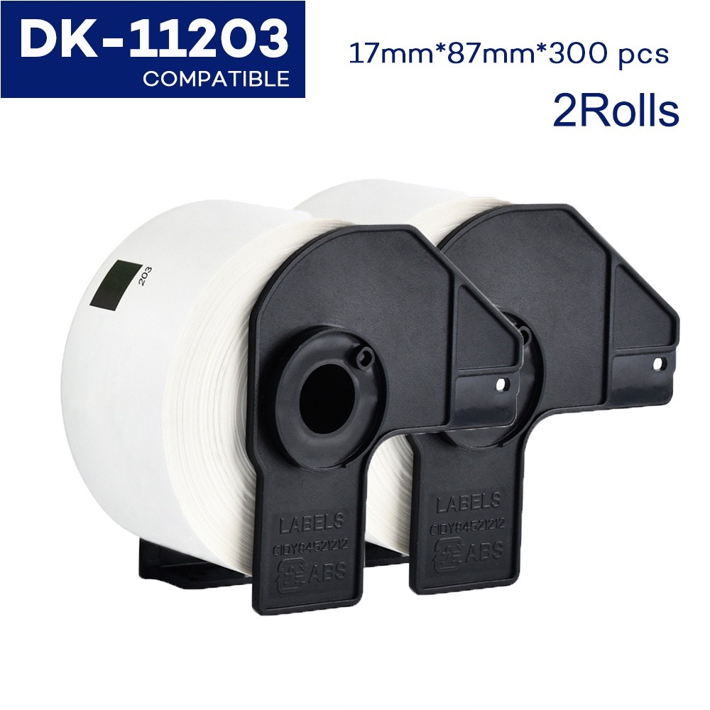 2 ม้วนฉลากความร้อนใช้งานร่วมกับ Brother Label Film เทป DK11203 11203 DK 11203 DK-11203 สําหรับ QL550