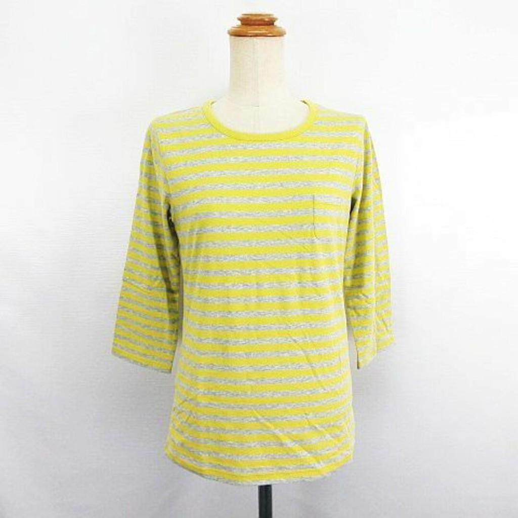 Tops yellow gray Striped Direct from Japan Secondhand