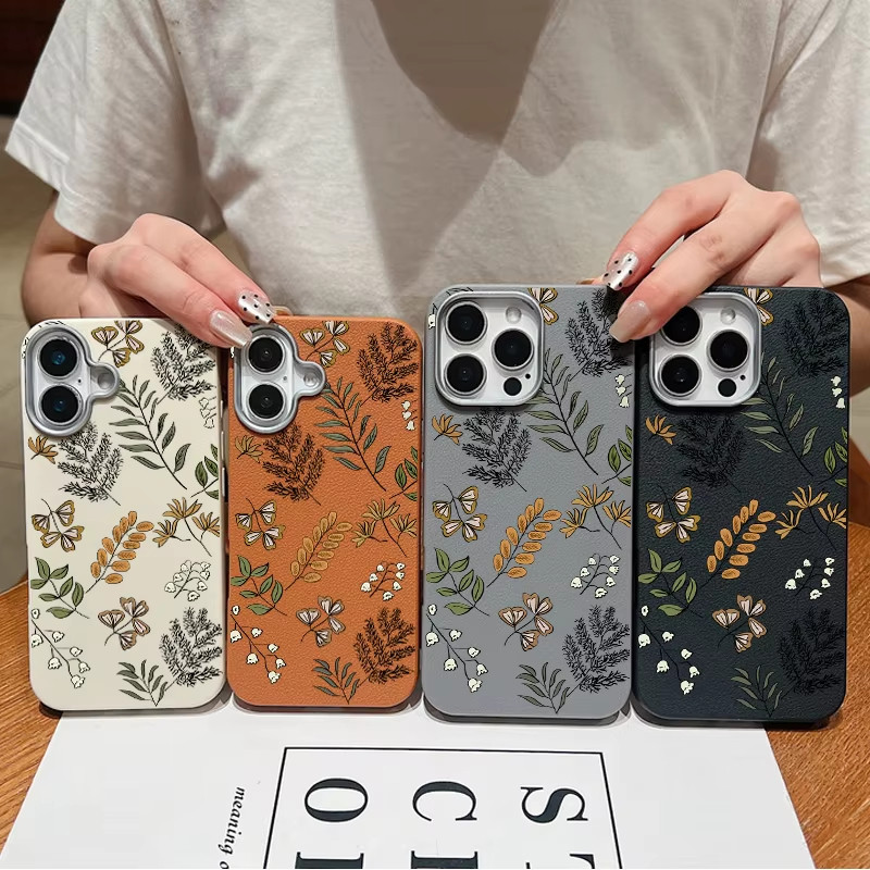 INS ดอกไม้ Leaf เคสโทรศัพท์กันกระแทกสําหรับ Realme 8 8S 15 14 Pro + หมายเหตุ 70 70T 14T C71 XT X2 Q3