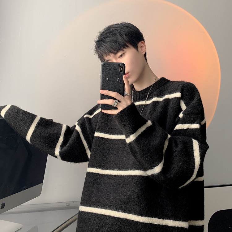 เสื้อถักลายเกาหลี สำหรับผู้ชาย คุณภาพสูง ใส่สบายและคล่องตัว - รูปที่ 3