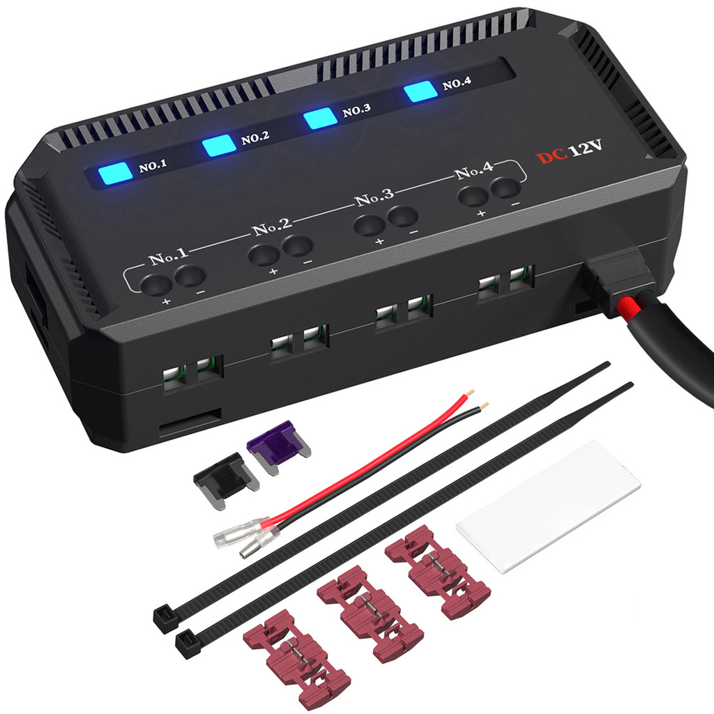 ฟิวส์บล็อก 12V 20A ฟิวส์กันน้ํารีเลย์ชุดกล่องพร้อมตัวบ่งชี้ LED Professional ยานยนต์ฟิวส์กล่อง SHOPSKC8040