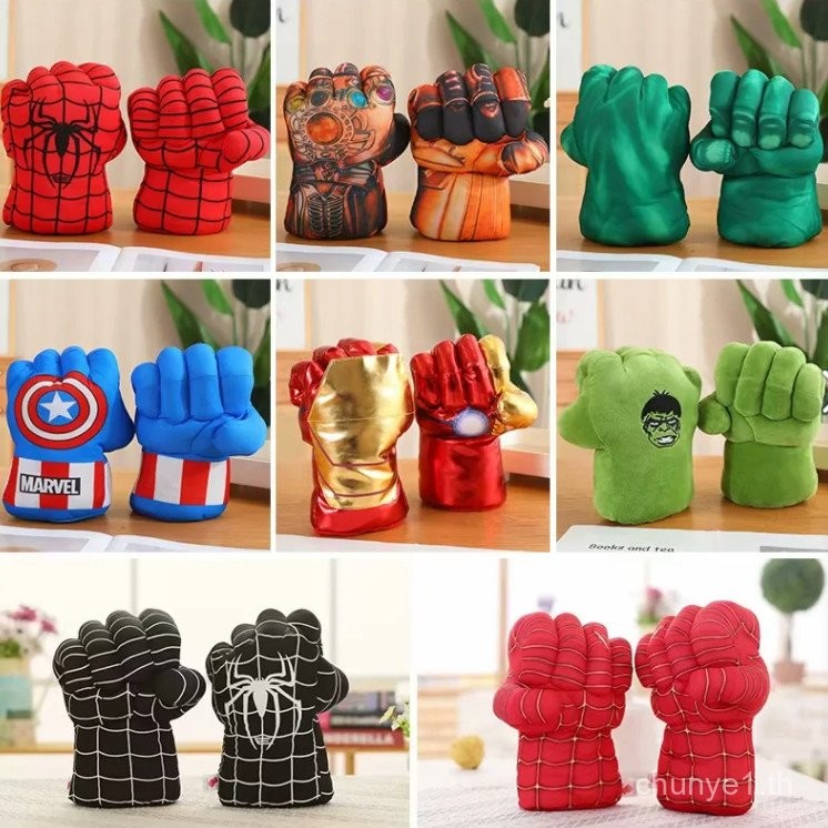 ตุ๊กตาการ์ตูนของเล่น Extraordinary Spiderman ถุงมือ Hulk เด็ก Iron Man ถุงมือ Stage Props