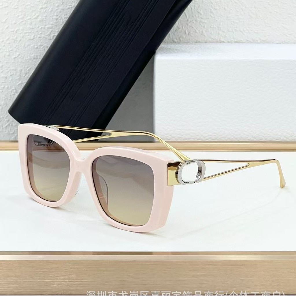 7QZO ##DI00R# Luxury Fashion Metal Square S13F Trendy Vacation Unisex Cat Eye Sunglasses