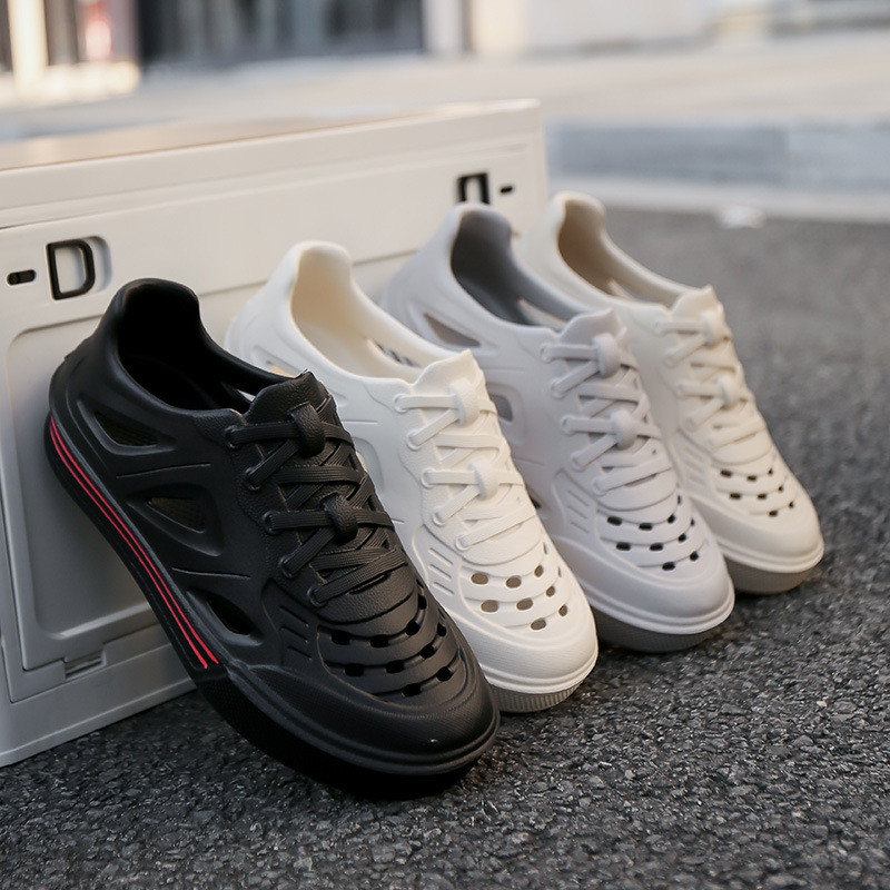 รองเท้ารูมะพร้าวหนาSoledผู้ชายฤดูร้อนสวมใส่ด้านนอกอึก้าวกีฬาToe-Coveredรองเท้าแตะAnti-Slipระงับกลิ่น