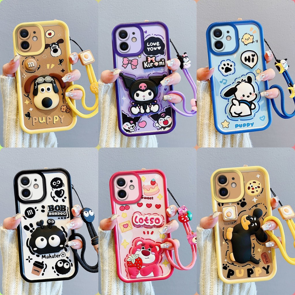 เคส iPhone 11 11 PRO 11 PRO MAX เคสโทรศัพท์ตุ๊กตาสติ๊กเกอร์น่ารัก