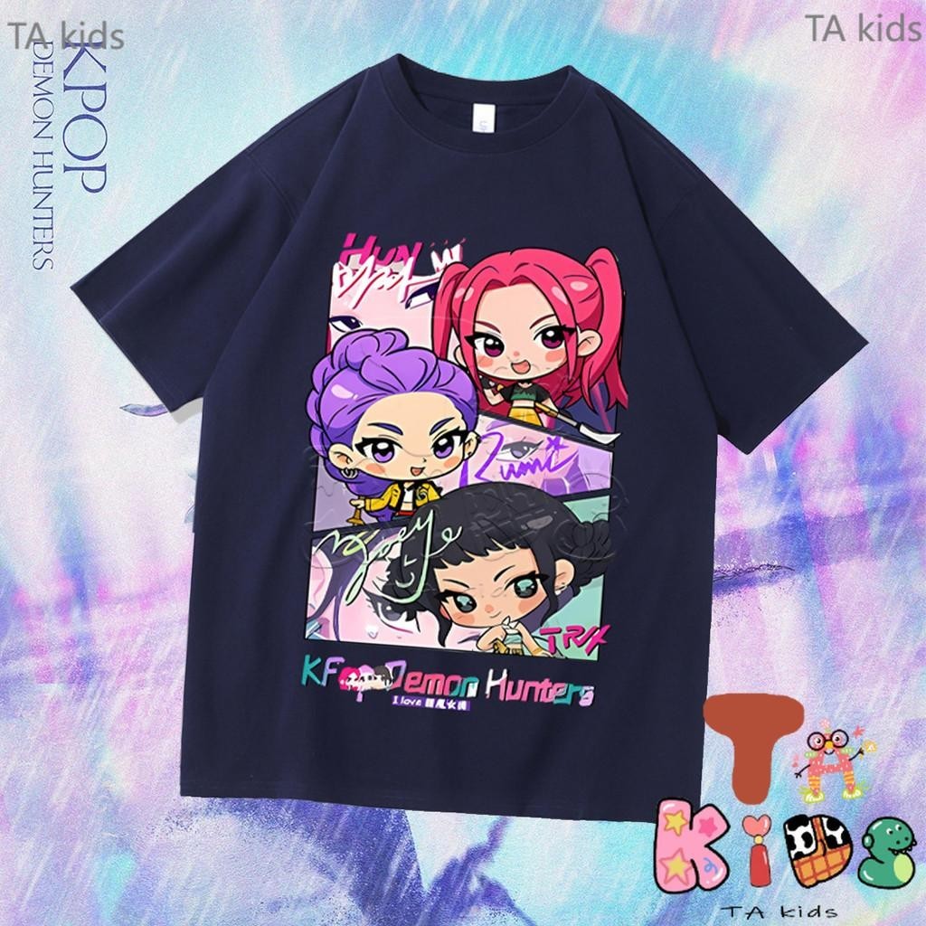 Huntrix Kpop Demon Hunter Design,เสื้อลําลอง,Top,เสื้อยืดUnisex,เหมาะสําหรับเด็กชายและเด็กหญิง /9I6
