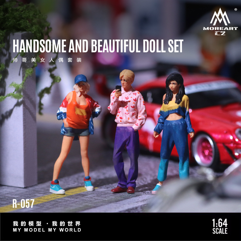 More Art 1:64 Handsome Guys And Beauties ตุ๊กตาเรซิ่นชุดโมเดลฟิกเกอร์ตกแต่งสําหรับ Display&Collectio