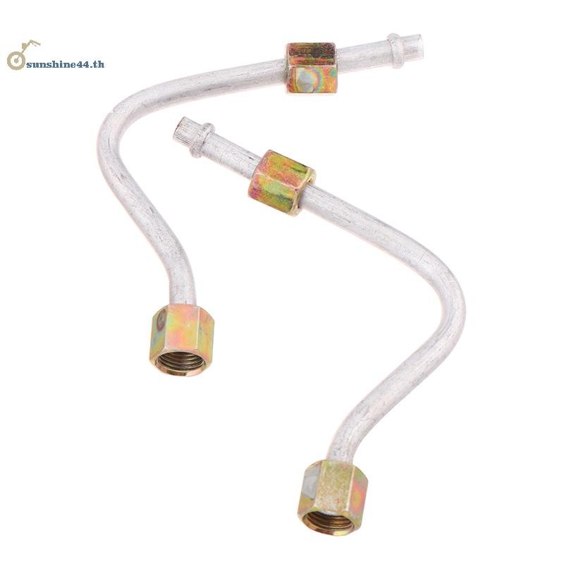 FOURSUN 1\5pcs ท่อไอเสียอลูมิเนียม 7 รูปท่อไอเสีย Air Compressor การบํารุงรักษาปรับปรุงประสิทธิภาพ Sleek Silver Tone TH