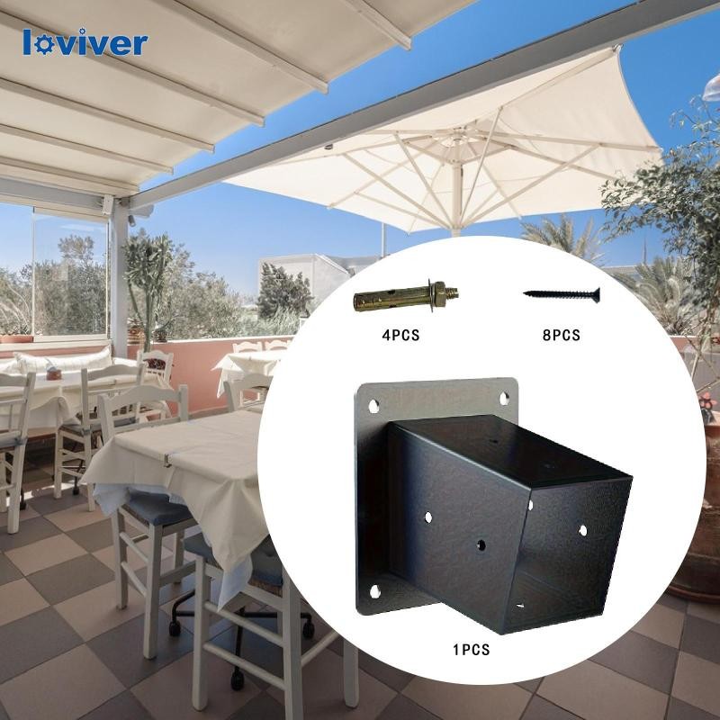 [Loviver] 15 องศาหลังคาเอียง Gazebo วงเล็บร้านอาหาร Backyard Lumber Support