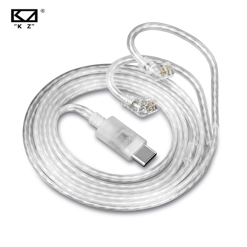 KZ Original TYPE-C สายหูฟังชุบเงินอัพเกรดสายหูฟังสําหรับ KZ Castor EDX Pro MT1