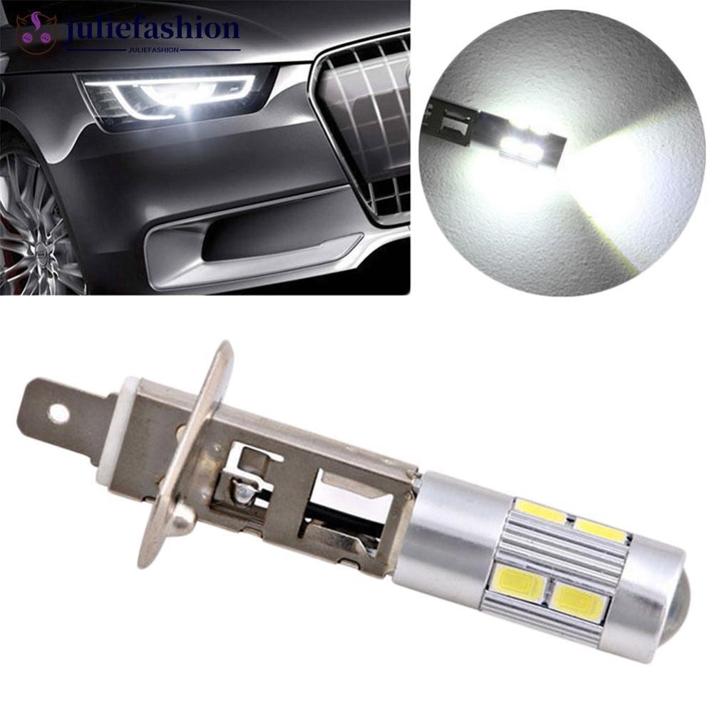 JULIEFASHION 1 PC รถ H1/H3 10SMD LED หมอกพลังงานสูงไฟวิ่งกลางวันหลอดไฟ 5630 5730 Bright Auto Light E
