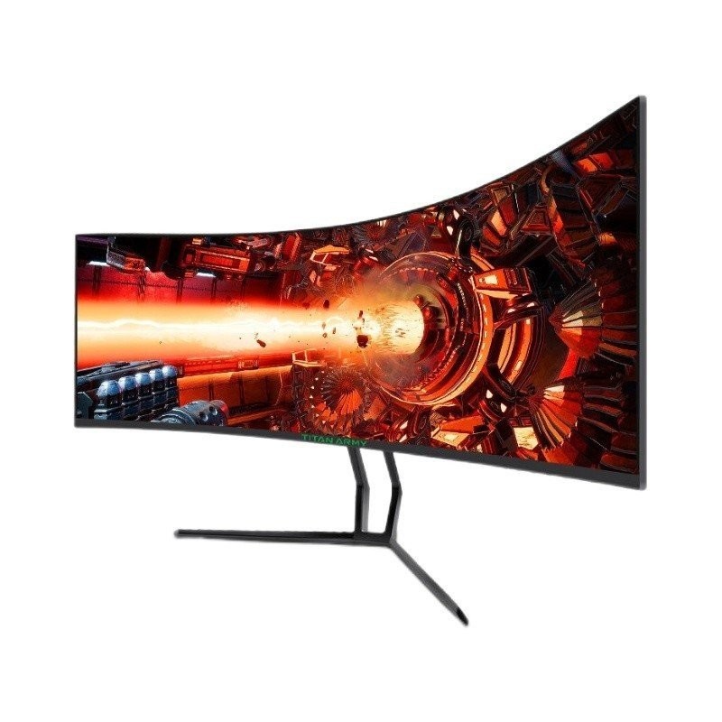 Titan Army หน้าจอปลาโค้งขนาด 34 นิ้วพร้อมหน้าจอปลา C34CHR ที่ถูกต้อง 4K144Hz Gaming Monitor หน้าจอคอ