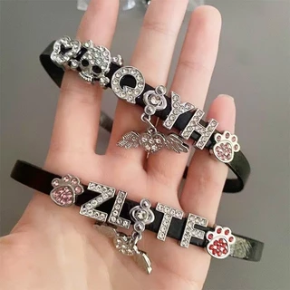 สไลด์ Charm Heart Paw ขนาด 8 มม. สำหรับสร้อยข้อมือ อุปกรณ์ทำเครื่องประดับ