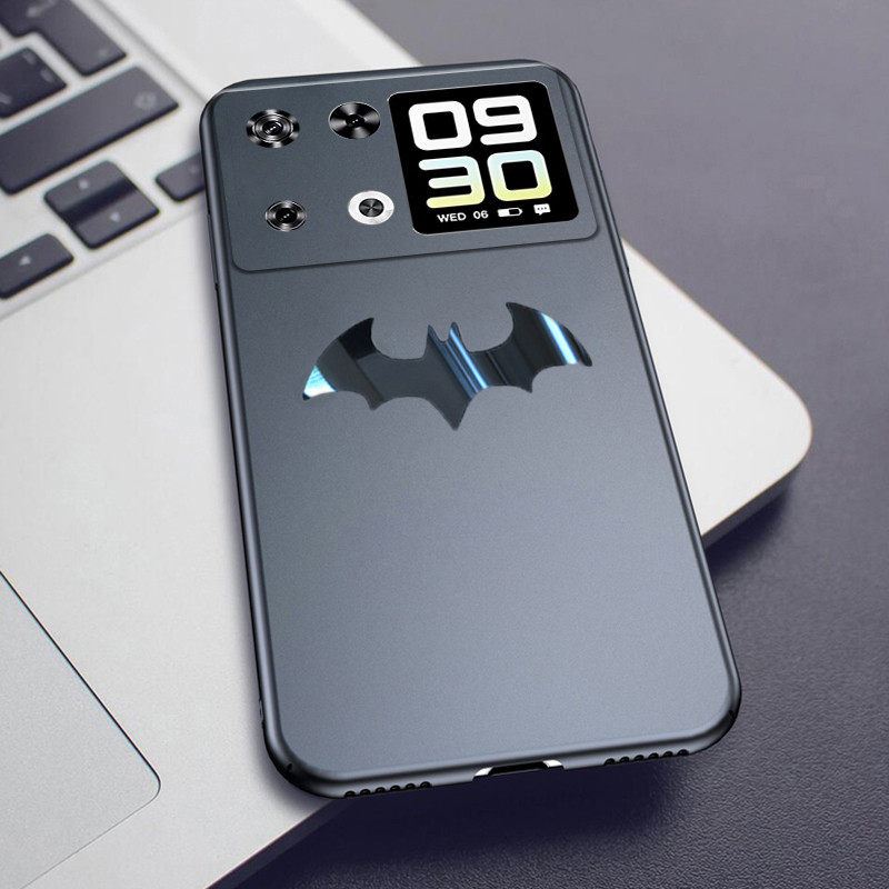 เคสโทรศัพท์สําหรับ Cubot P90 P80 ฝาหลังหรูหรา Frosted Matte กลับ Slim โลหะค้างคาว Man ลื่นป้องกันสํา