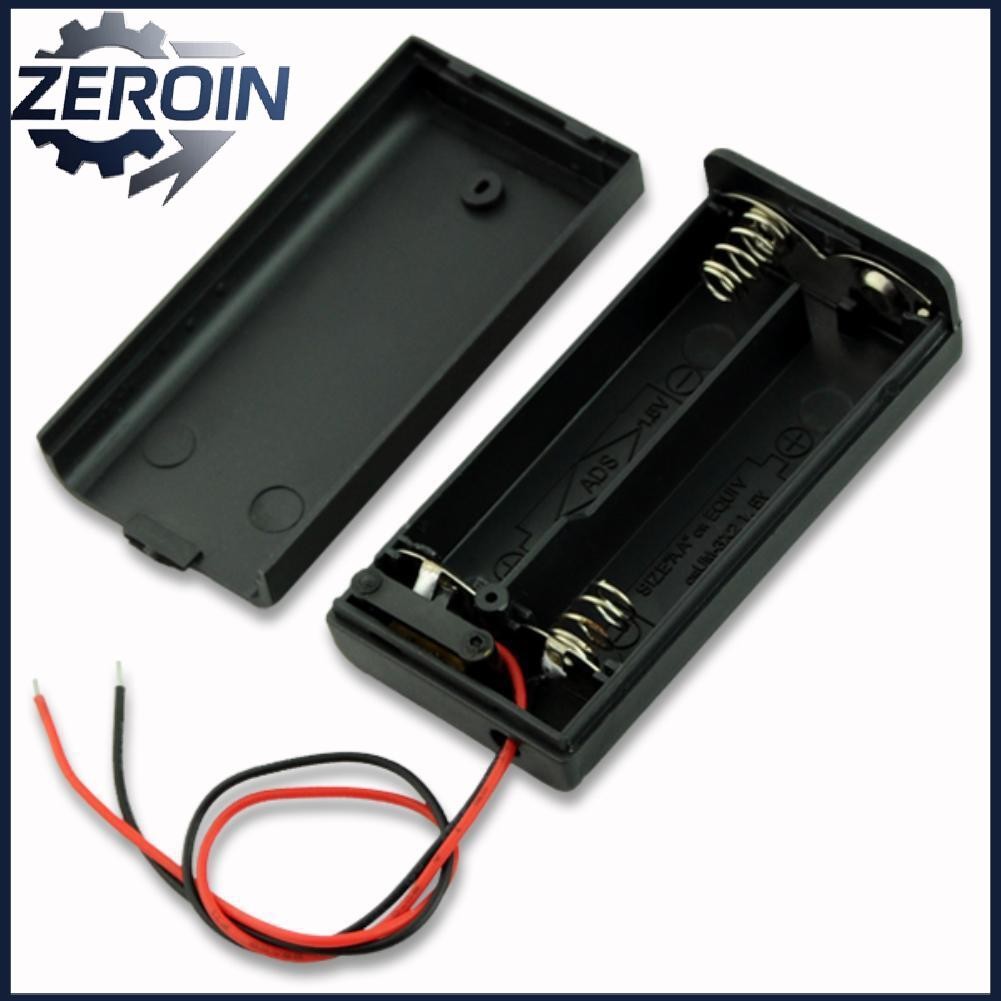 AA Battery Holder Pack 2 AA Battery Holder with Switch Leads Cover AA Battery Box Case for Clocks To