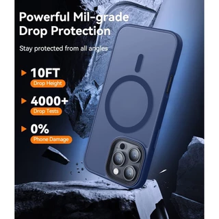 SMLF เคสแม่เหล็กสําหรับiPhone15 Pro Max 16 Pro Max 14 Pro Max 13 Pro Max 12 Pro Max 15 Plus 14 Plus Matteผิวรู้สึกปกหลังShockproofปลอกSlimโปร่งแสง