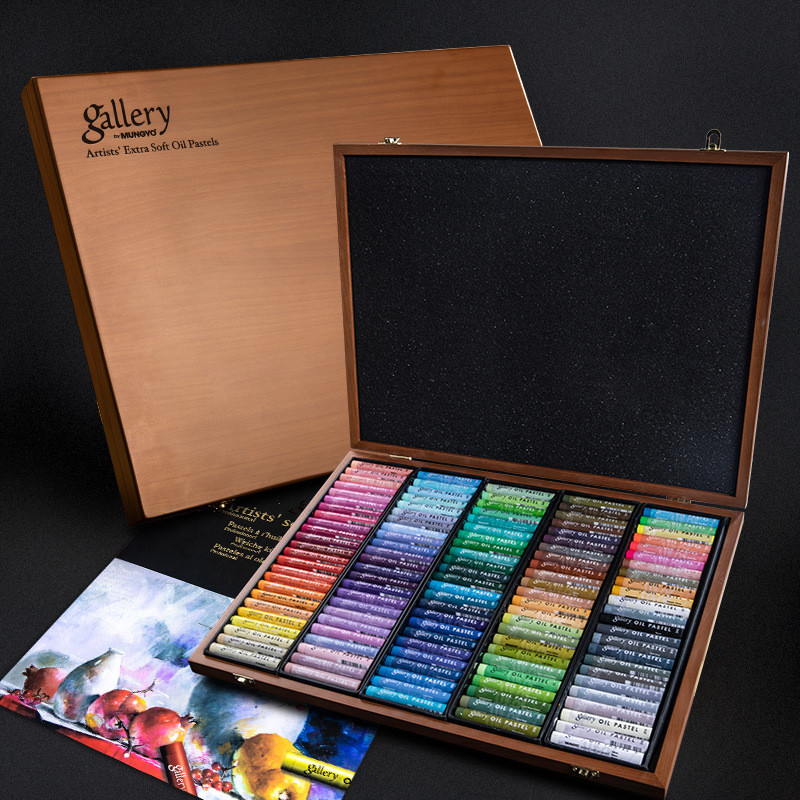 Korea Alliance gallery Master Oil Pastel 120 สี 72 สี Heavy Color Professional Soft Crayon กล่องไม้ช
