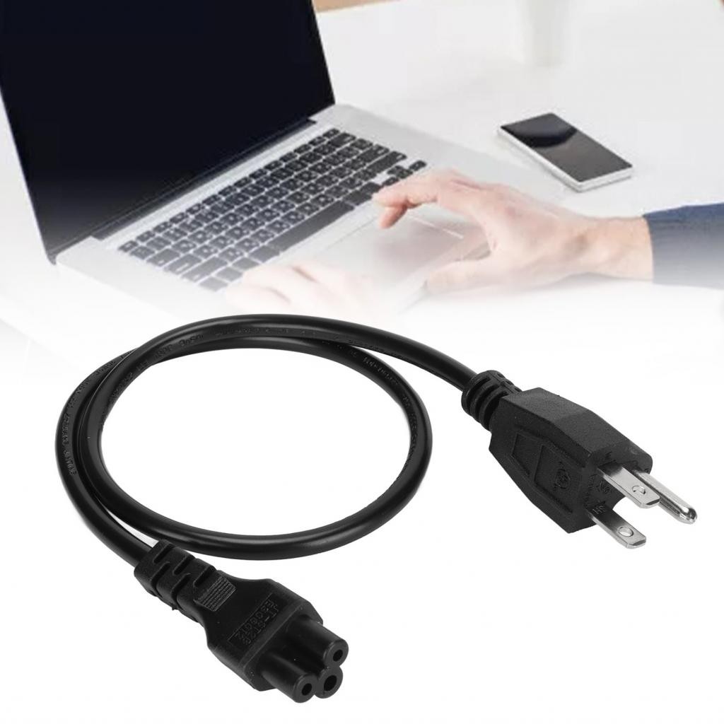 Concon-vn KIMISS 0.6m สายไฟแล็ปท็อป Nema 5-15P ชาย IEC320 C5 หญิง - สายทดแทนที่รองรับสําหรับ AC
