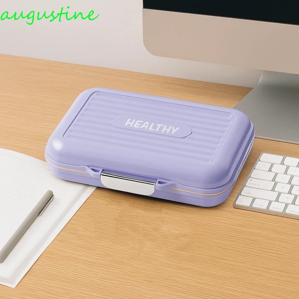 AUGUSTINE ภาชนะบรรจุยาแบบพกพา, กล่องยา 7 วันความจุขนาดใหญ่, วางแผนรายสัปดาห์ช่องทุกวันปิดผนึกกรณียาพ