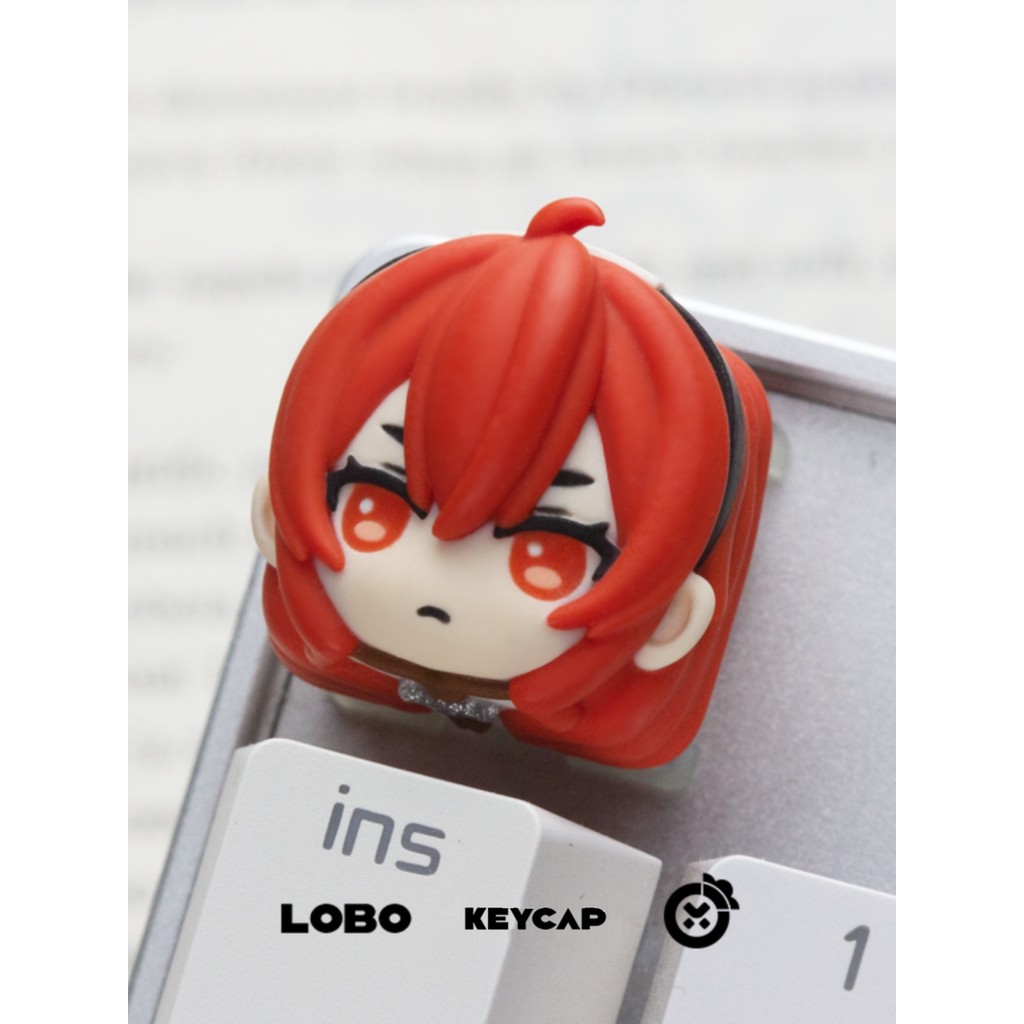 keycap keycap ไฟลอด การกลับชาติมาเกิดงาน!Alice Luoqi Heek Lufi Keycap คีย์บอร์ดเครื่องกล Keycap ของข
