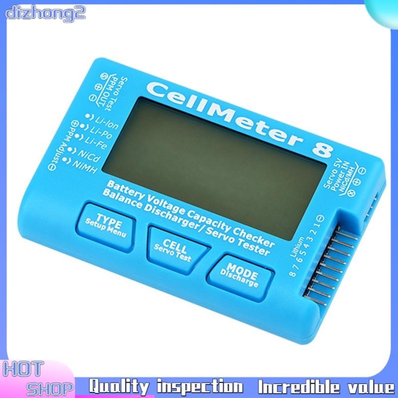 [dizhong2]RC CellMeter-8 2-8S แบตเตอรี่ความจุเครื่องทดสอบแรงดันไฟฟ้าสําหรับ LiPo Life Li-Ion NiMH Ni