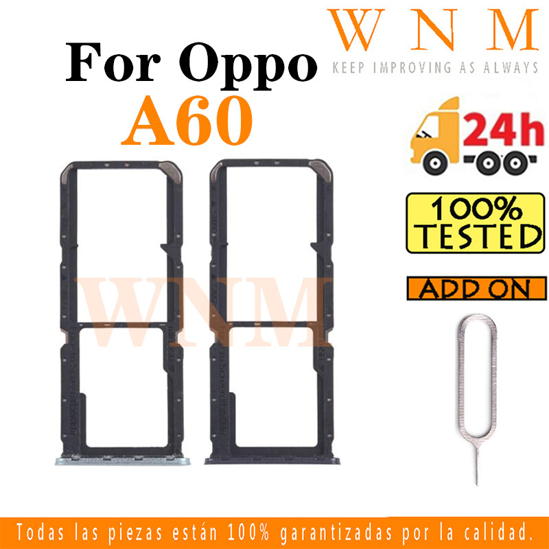 สําหรับ OPPO A60 4G 5G ซิมการ์ดถาดซิมการ์ดผู้ถือการ์ด Reader SD Slot Adapter อะไหล่