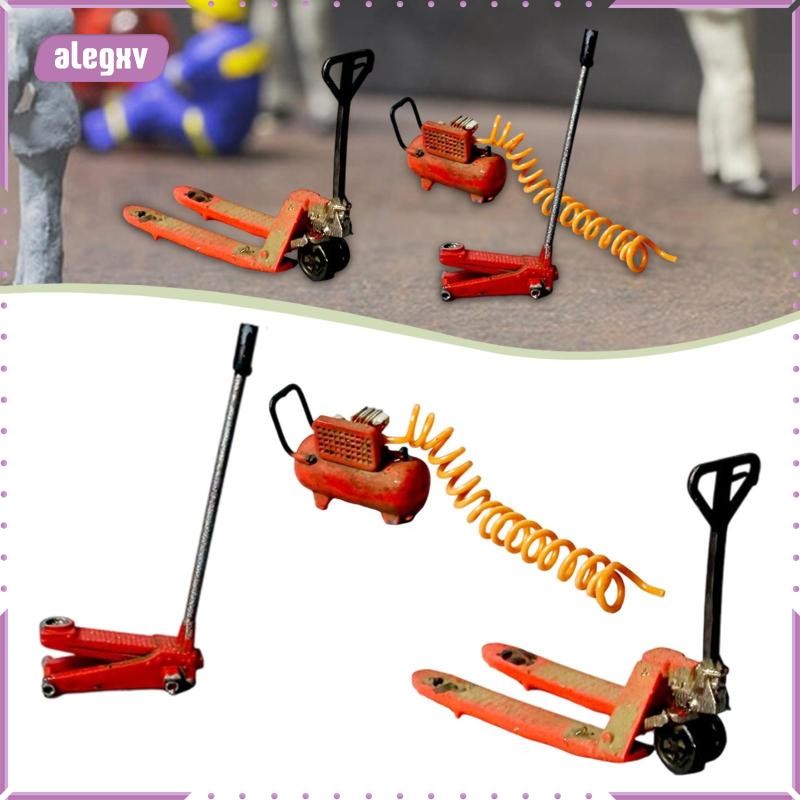 [alegxv] 1/64 Scale Garage Tool Auto Shop Repair Tool Hand Painted Scene Model Ornament Workstation 