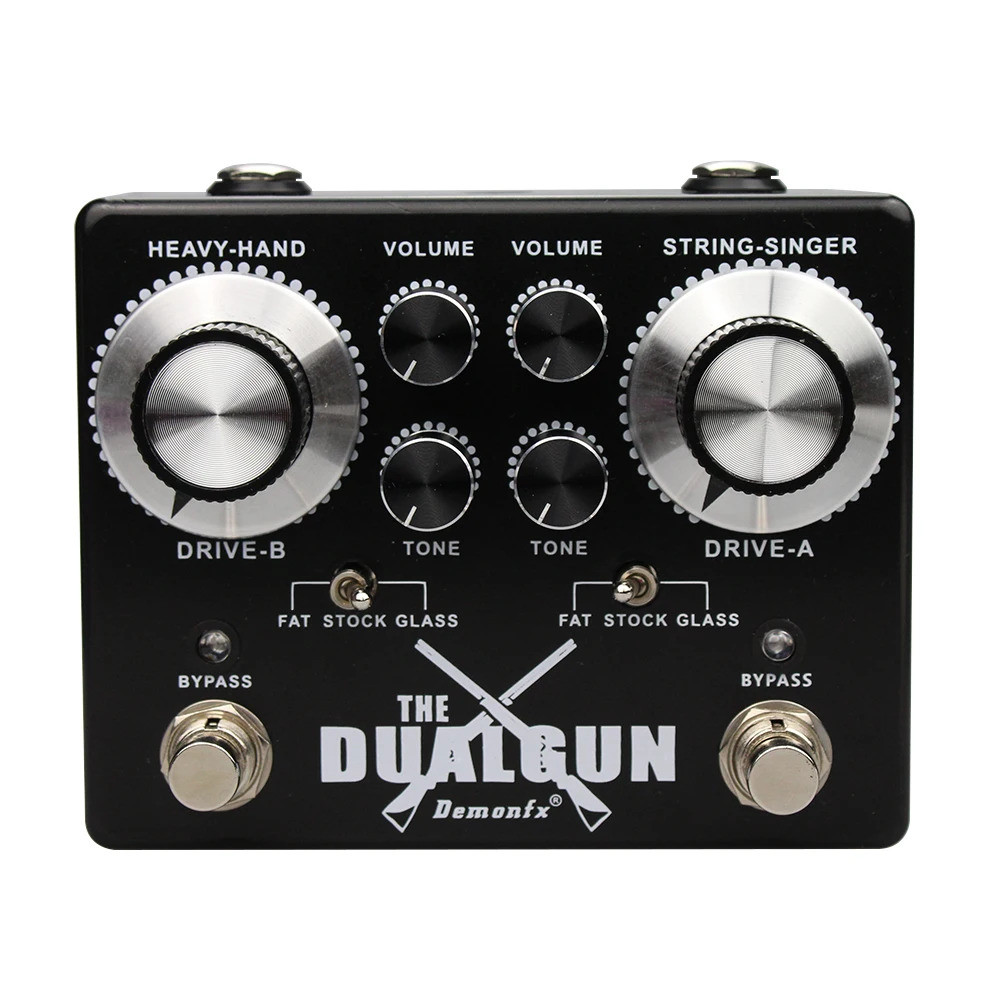 Dualgun-guitar Effect Pedal, Overdriver, Distortion Boost, Chorus Pedal With True Bypass, คุณภาพสูง,