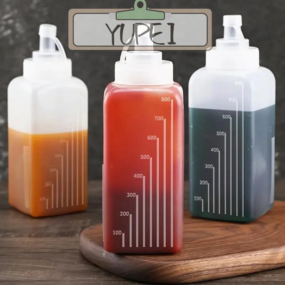 YUPEI 800/1000ml ขวดใส่เครื่องปรุง, ขวดบีบซอสกันฝุ่นป้องกันการรั่ว, ขนม PE ซอสมะเขือเทศความจุขนาดใหญ