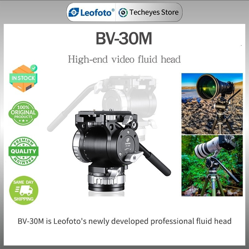 Leofoto BV30M HighEnd Fluid Video Head พร้อม ManfrottoType QRSystemHT99 AGGW