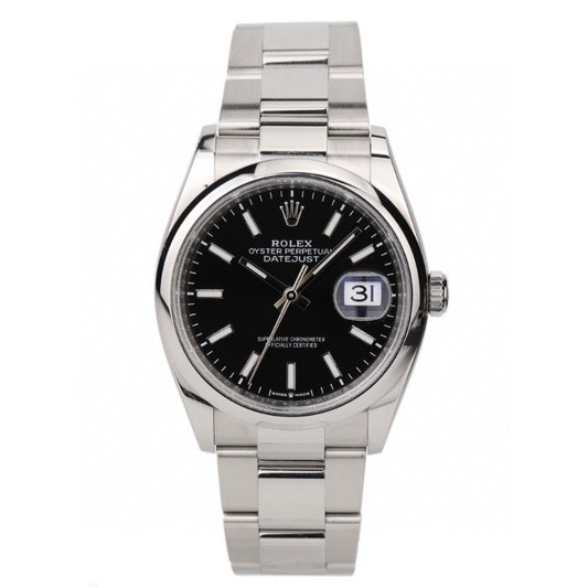 Rolex Datejust 36/41MM Charm แฟชั่นอินเทรนด์ High-End หน้าปัดสีดําวันที่จอแสดงผลกีฬาอัตโนมัตินาฬิกา 