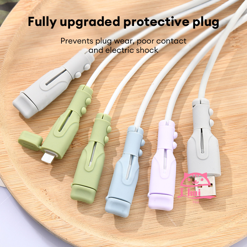 Thai Anti-Break Cable Protective CoverCharger Protector ซิลิโคนสายป้องกัน Android ฝาครอบสายไฟ การป้องกันการตก ซิลิโคน