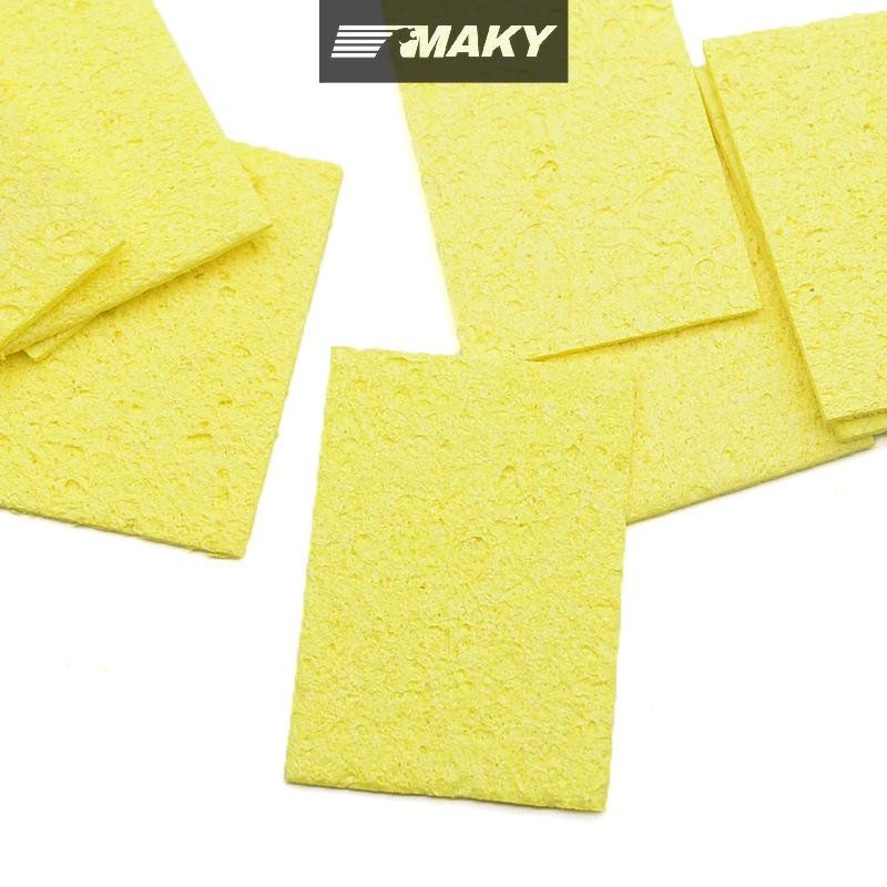 LLPH 10 ชิ้นสีเหลืองทําความสะอาดฟองน้ําทําความสะอาดสําหรับ Enduring ไฟฟ้าเชื่อมบัดกรีเหล็ก 5.0x3.5 ซม.LP - รูปที่ 2
